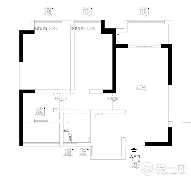 原始户型结构图