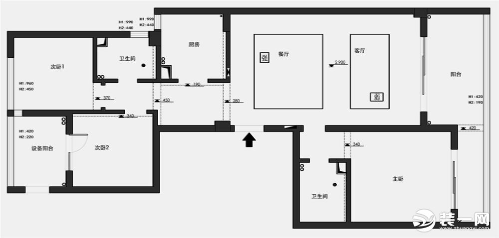 原始户型结构图