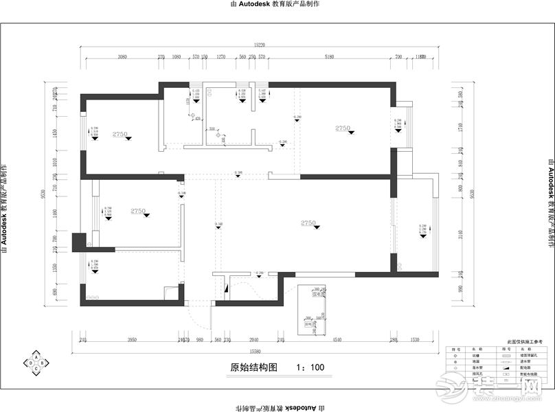 原始戶型結(jié)構(gòu)圖