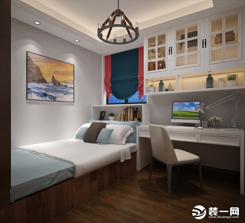 中海滨湖公馆165平四居室美式风格卧室效果图