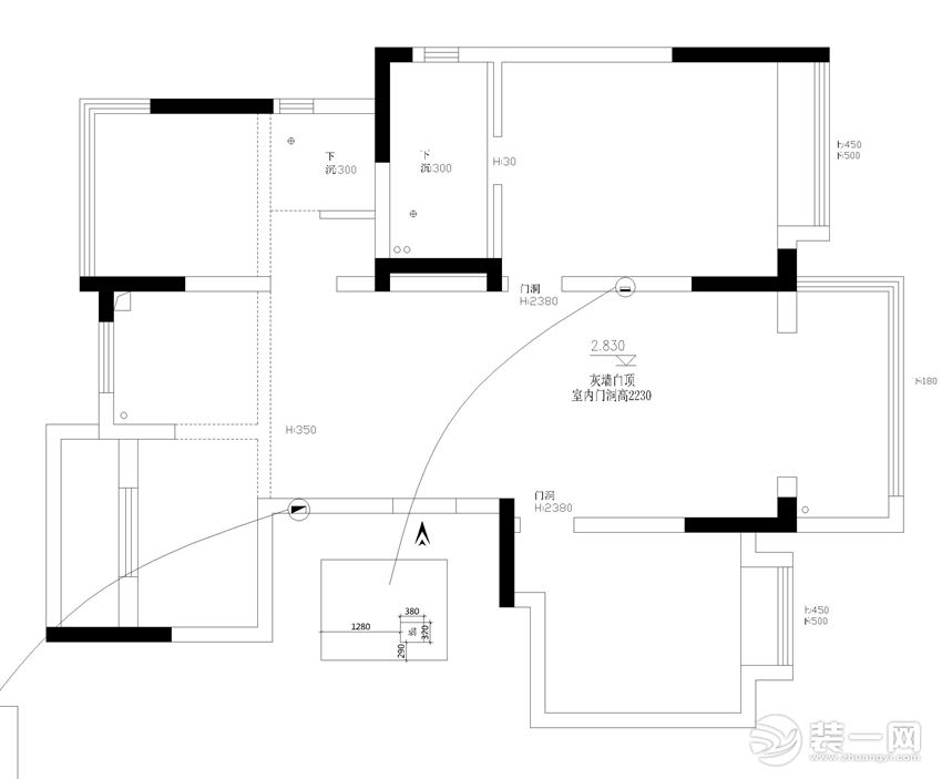 原始户型结构图