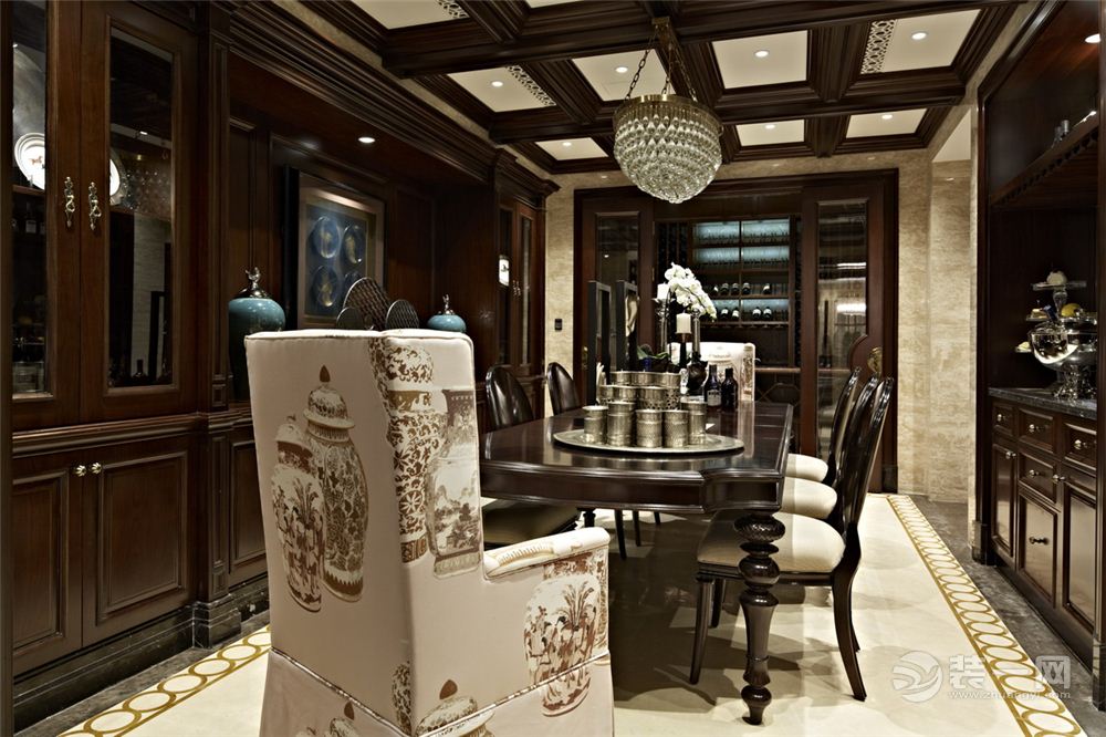 勤诚达镜界城 168平 造价18万 时尚混搭餐厅卧室