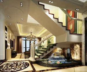 广州南沙碧桂园168平米复式别墅欧式风格楼梯 走廊
