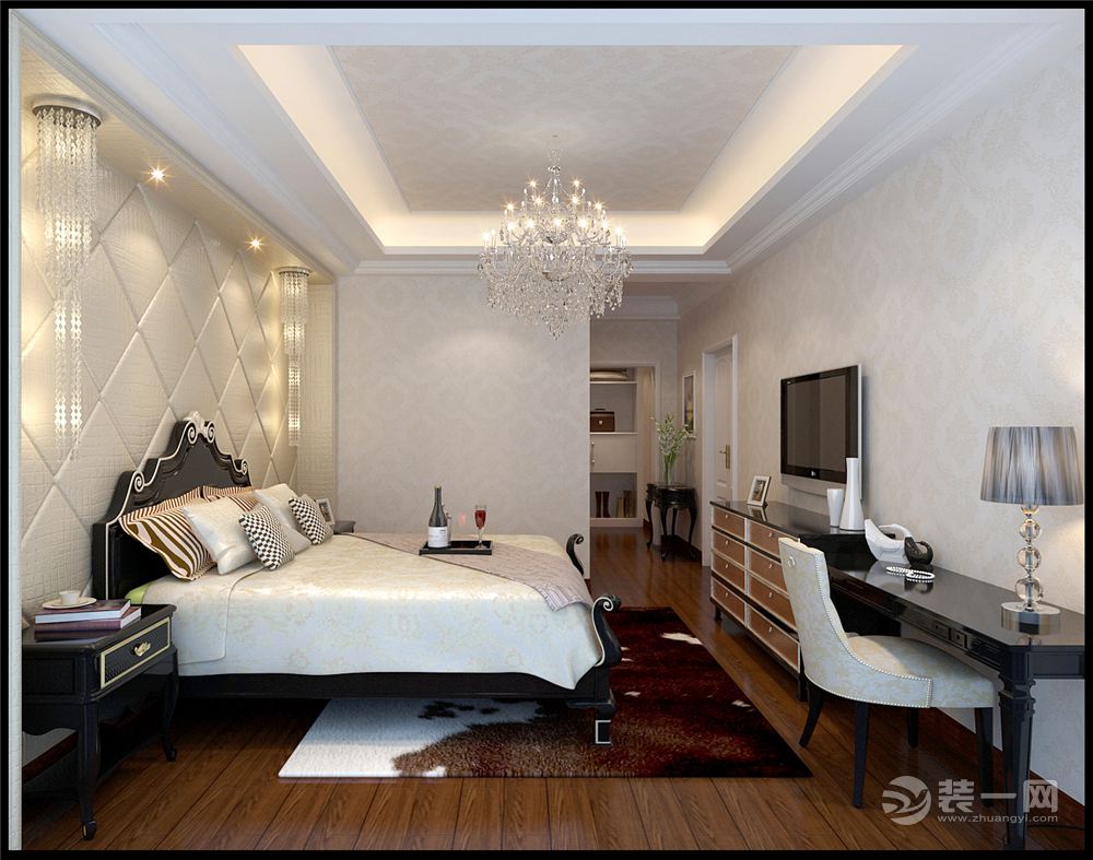 三润城花园 118平 三居室 造价12万  简欧风格欧式主人房