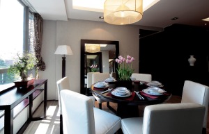 恒泰明珠 159平 四居室 造价18万 混搭东南亚餐厅