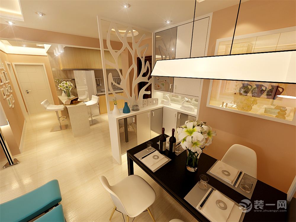 华府丹郡A12#-121㎡三居室韩式风格装修效果图客厅