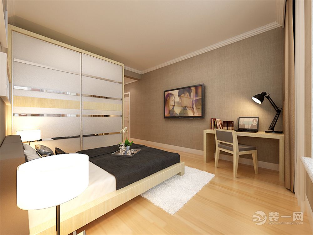 华府丹郡A12#-121㎡三居室韩式风格装修效果图主卧室