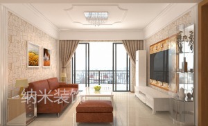 广州合生颐景茗苑145平米三居室简欧风格客厅