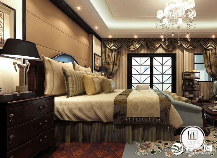 无锡阿卡迪亚别墅250平中式风格卧室
