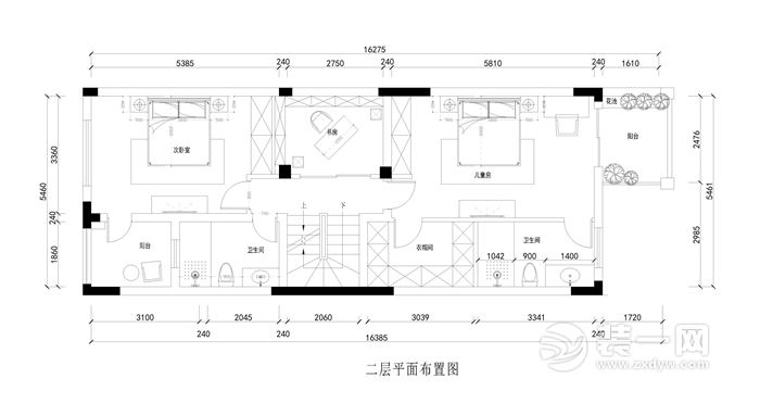 紫苹果出品-人居紫云庭二楼平面图