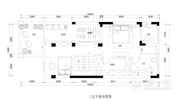 紫苹果出品-人居紫云庭三楼平面图