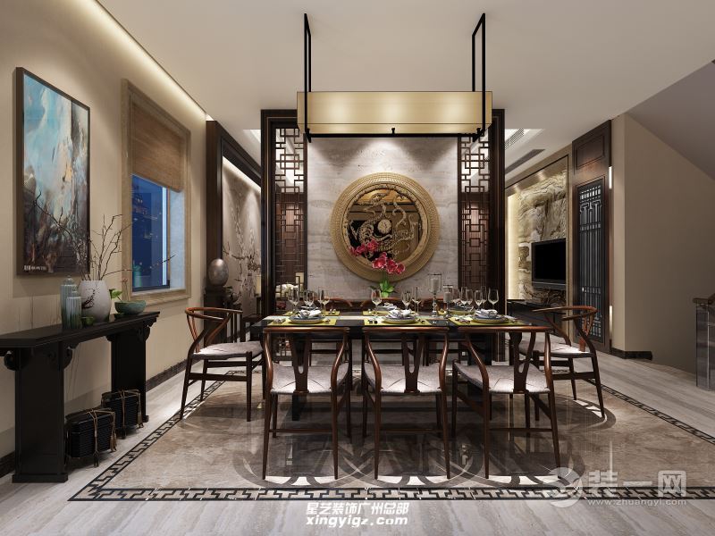 广州保利水晶200平米别墅现代风格餐厅