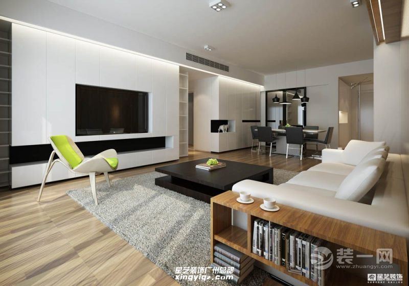 广州珠江帝景165平米大平层现代风格客厅