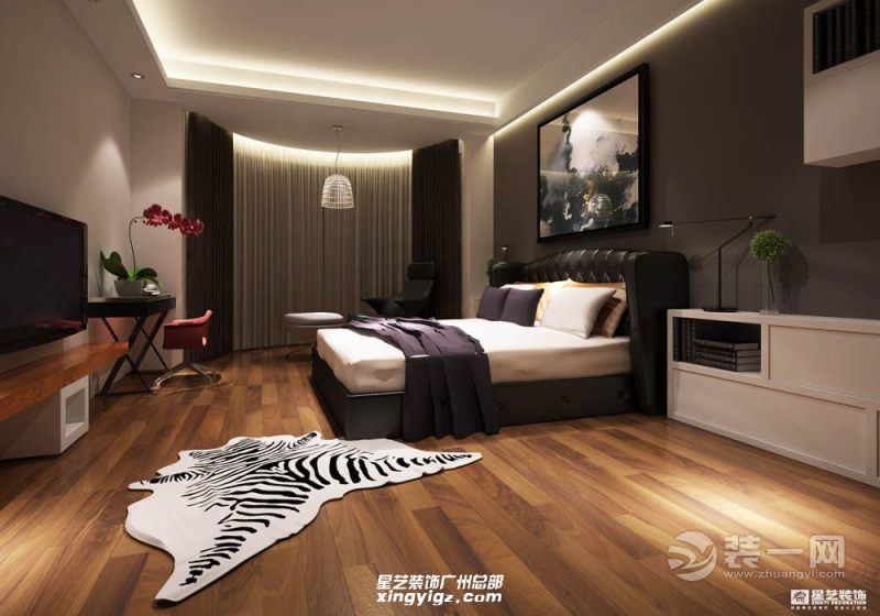 广州珠江帝景165平米大平层现代风格卧室