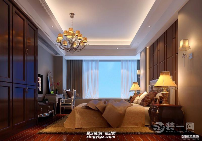 广州雅湖半岛156平米大平层现代风格卧室