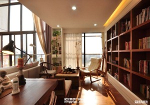 广州金山谷250平米别墅现代风格书房
