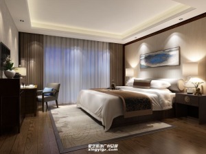 广州保利水晶200平米别墅现代风格卧室