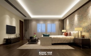 广州保利水晶200平米别墅现代风格卧室
