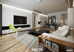 广州珠江帝景165平米大平层现代风格客厅