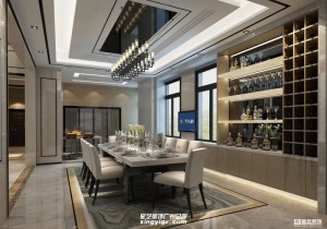 广州保利水晶185平米大平层现代风格餐厅