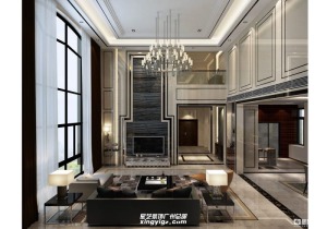 广州保利水晶185平米大平层现代风格客厅