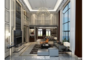广州保利水晶185平米大平层现代风格客厅