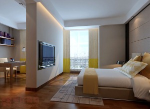 广州岭南新世界99平米三居室现代简约风格卧室
