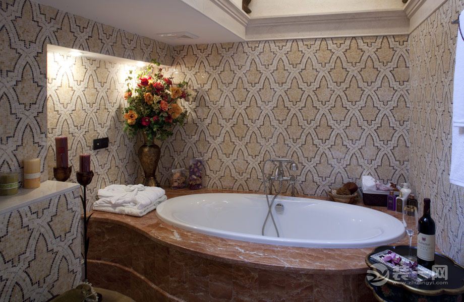 托斯卡纳 129平 三居室 造价15万 美式风格浴室