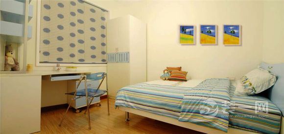 山水国际芙蓉新城 89平 二居室 造价8万 现代风格卧室