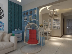 亚星国际嘉园 美式风格 客厅吊椅