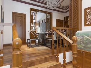 北馨佳园 中式风格 餐厅楼梯