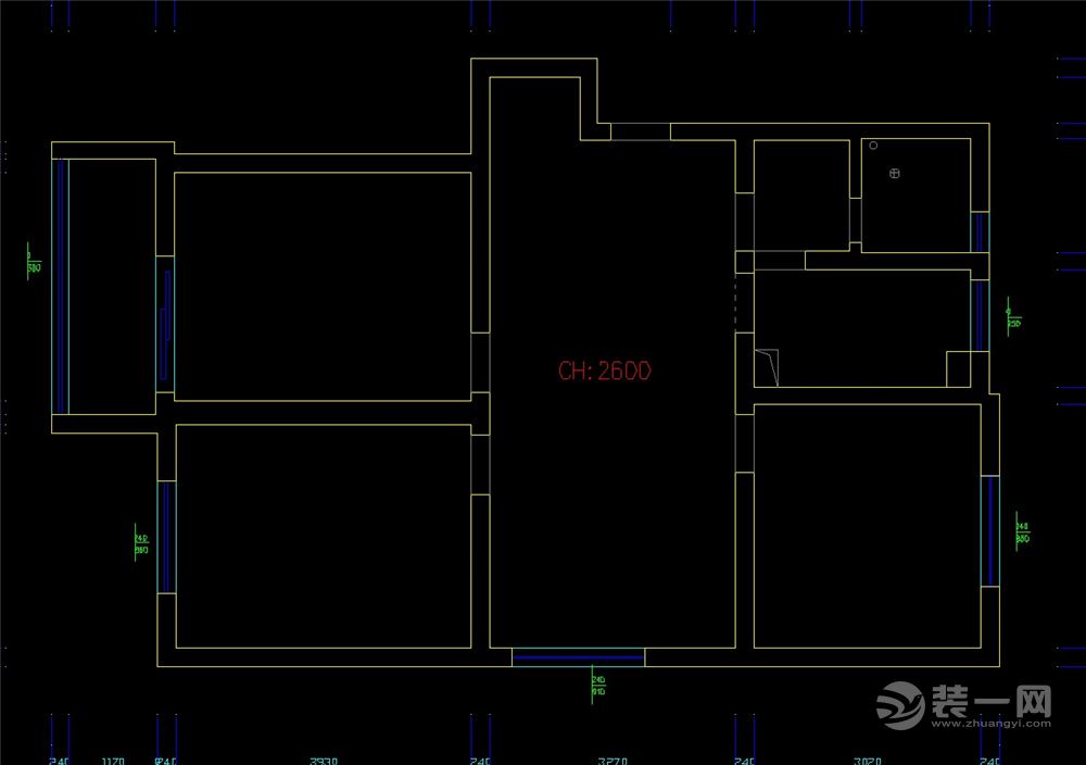 琥珀山庄86㎡现代风格原始户型图