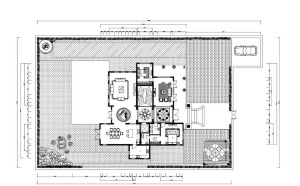 三層私人別墅混搭風格一層戶型設計圖