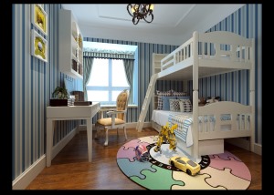 橡树湾126㎡美式风格儿童房装修效果图