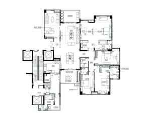 六安自建别墅370㎡欧式风格平面布置图