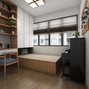 郡未来101㎡三居室日式风格之 卧室