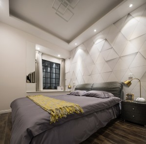 水岸年华120㎡三居室港式风格之卧室