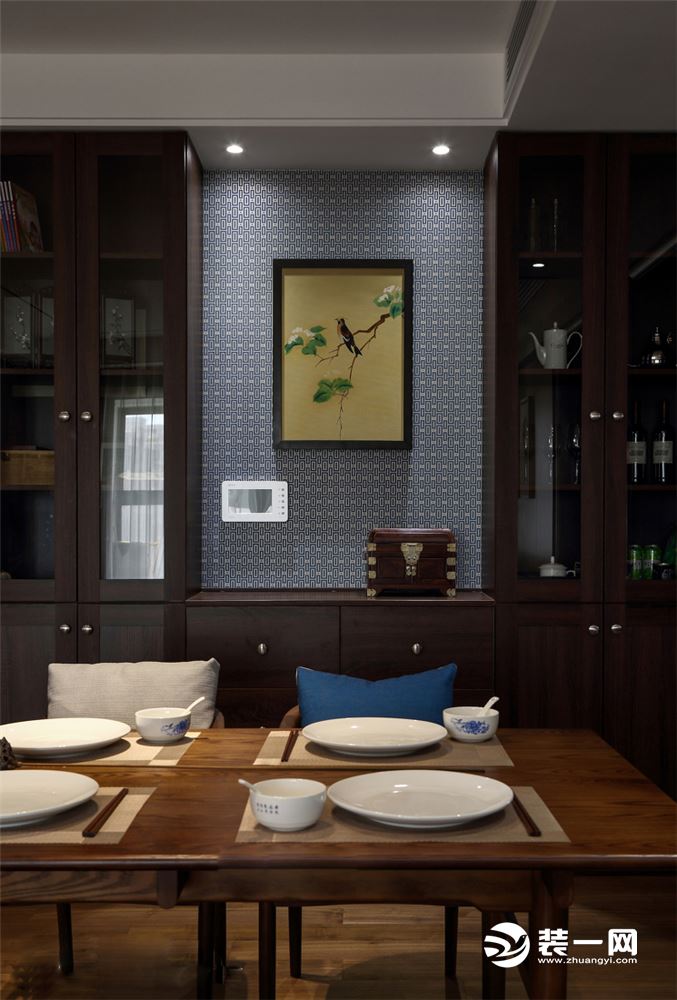 天泰翰宇苑120平三居室新中式风格装修设计效果图餐厅