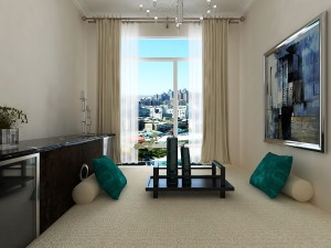 名流印象69平二居室现代简约风格装修效果图休闲室
