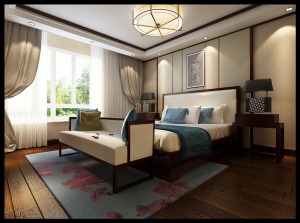 中式风格小户型卧室装修效果图