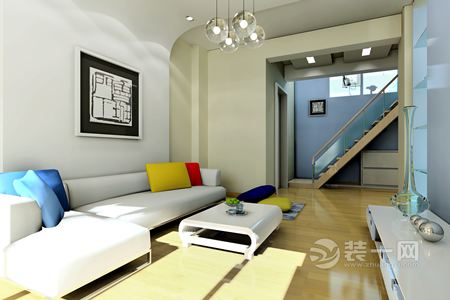 122平三居室现代风格客厅装修效果图