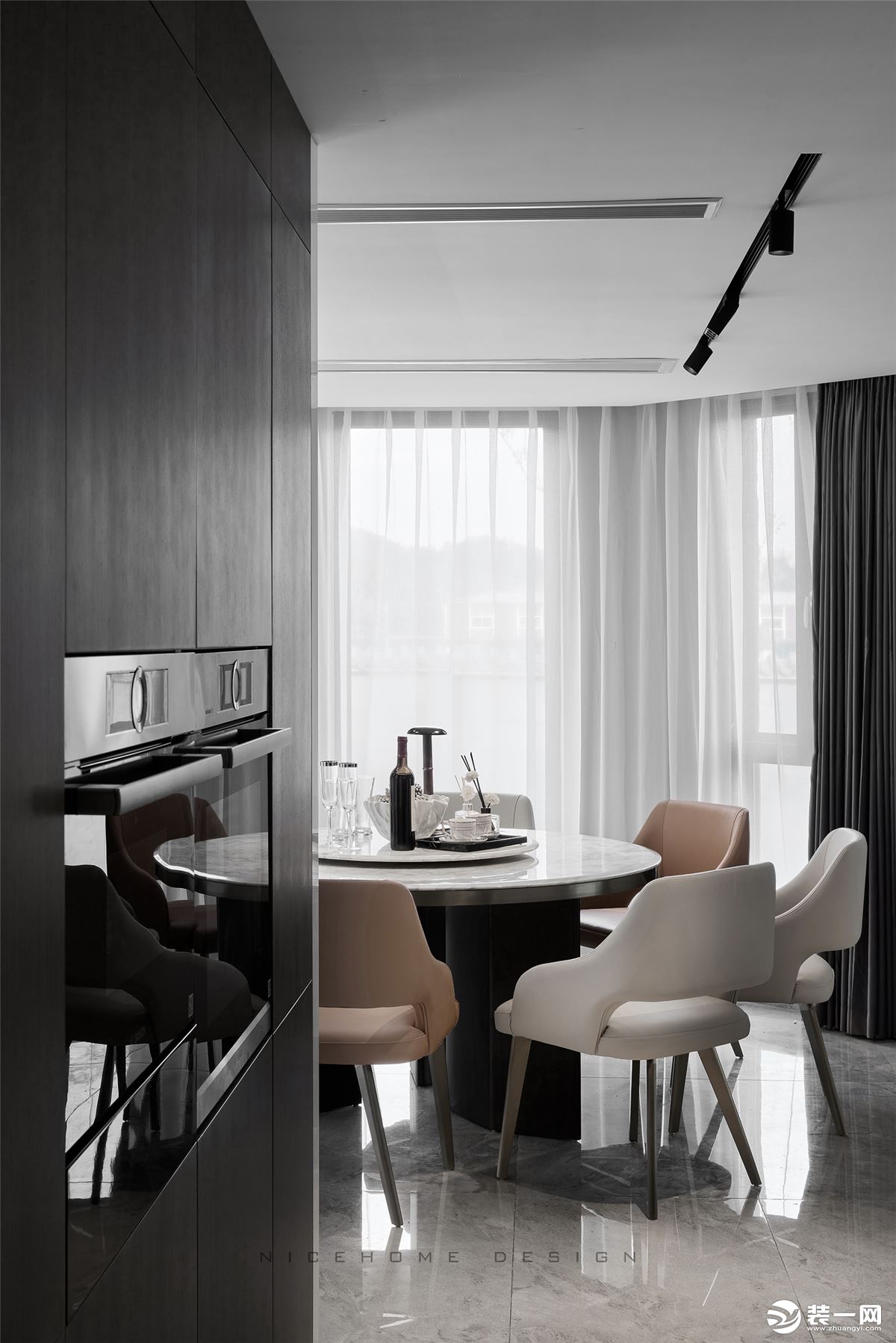 仙居别墅600方现代简约风格餐厨空间设计
