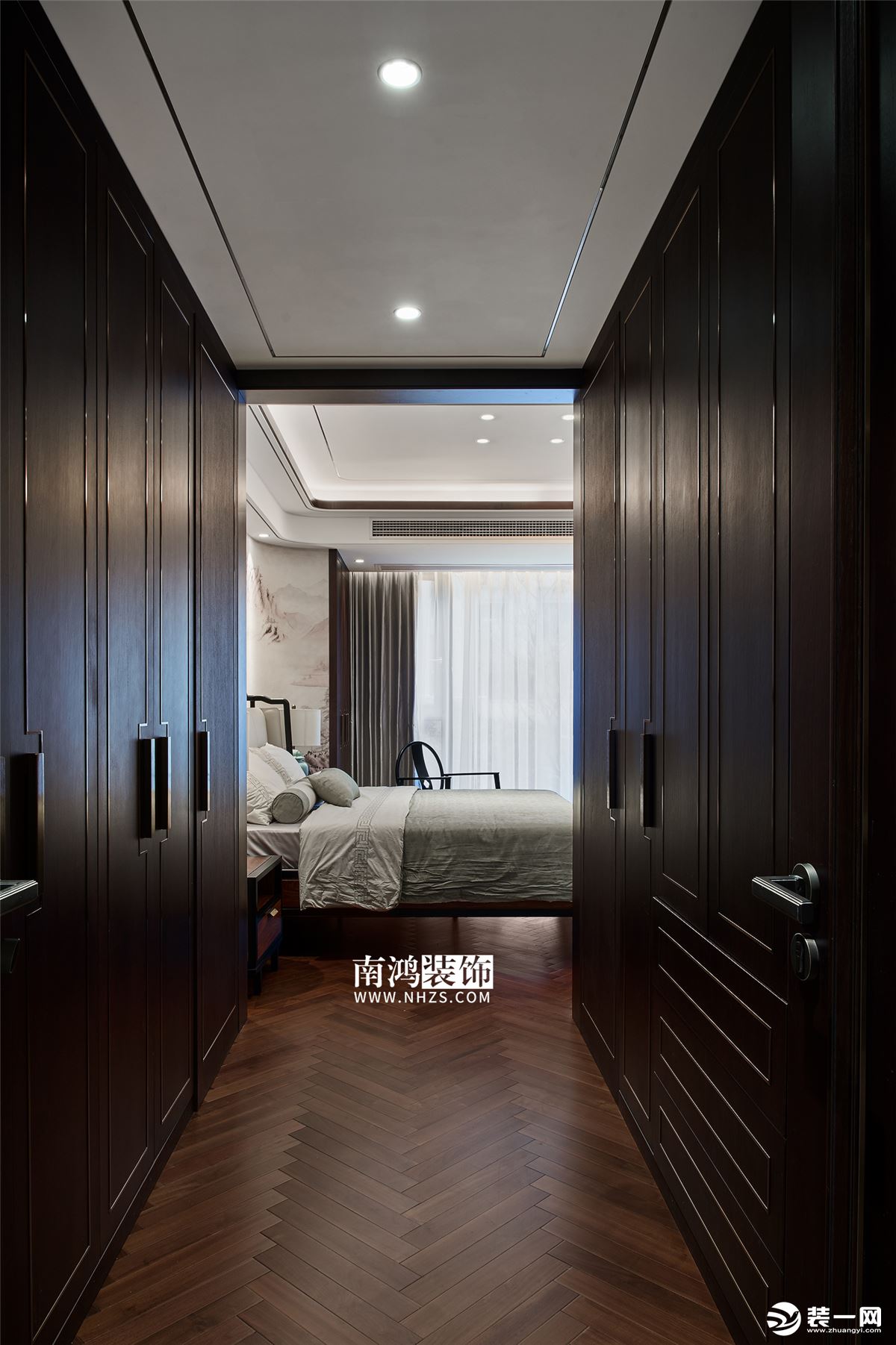 杭州公馆300方新中式风格卧室设计