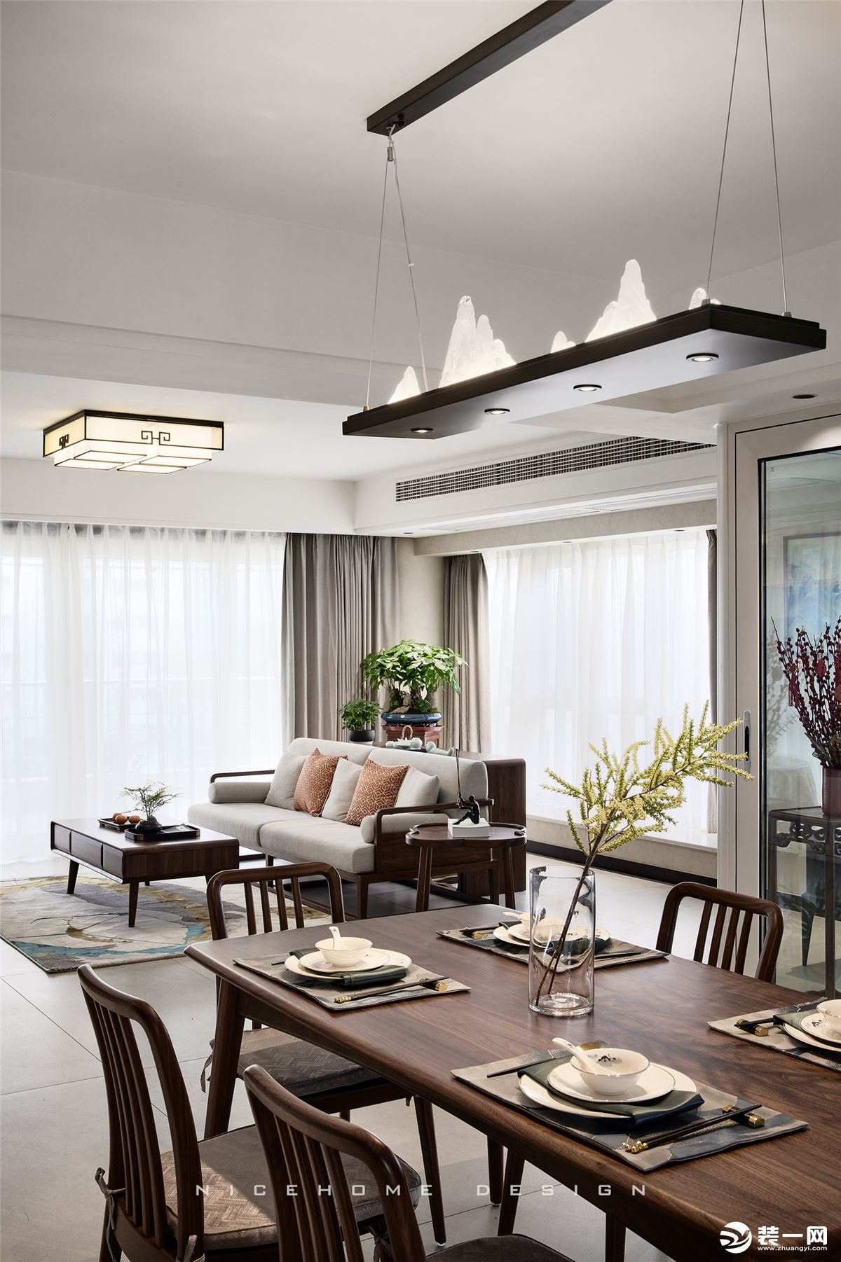 白马公寓221方新中式风格 餐厅设计
