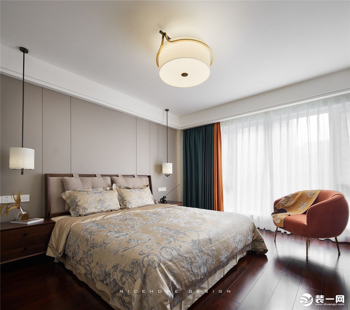 白马公寓221方新中式风格 次卧设计