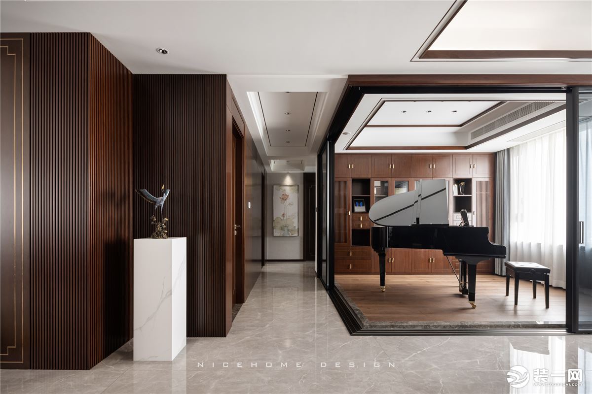 宁波苏园158方新中式风格 琴房设计