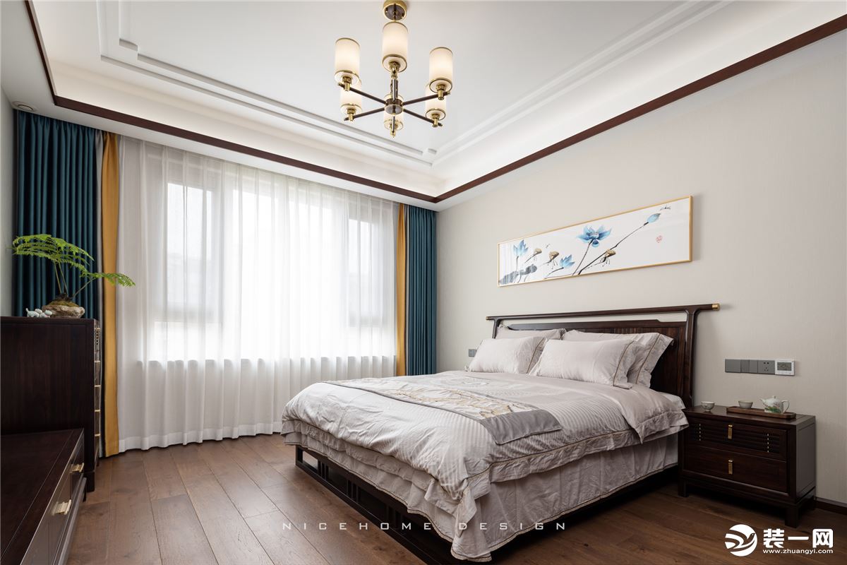 宁波苏园158方新中式风格 卧室设计