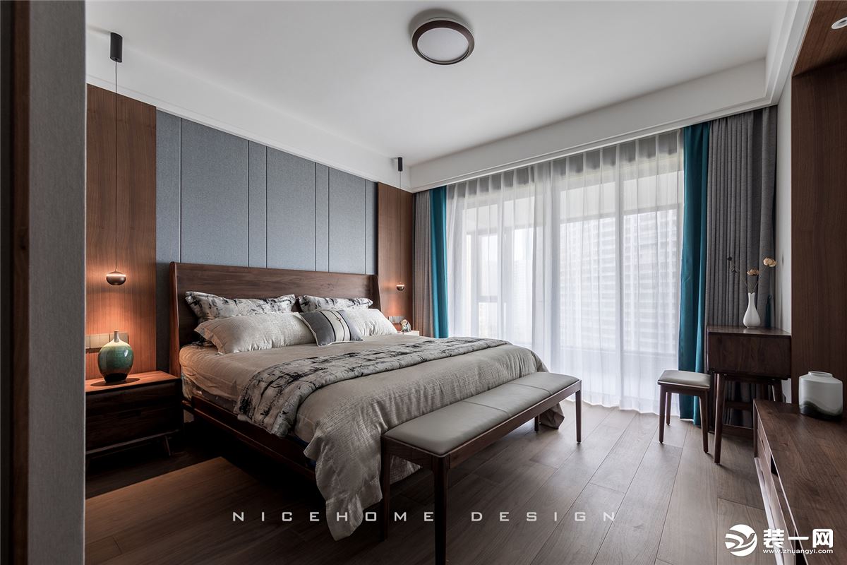 盛元慧谷150方新中式风格 卧室设计