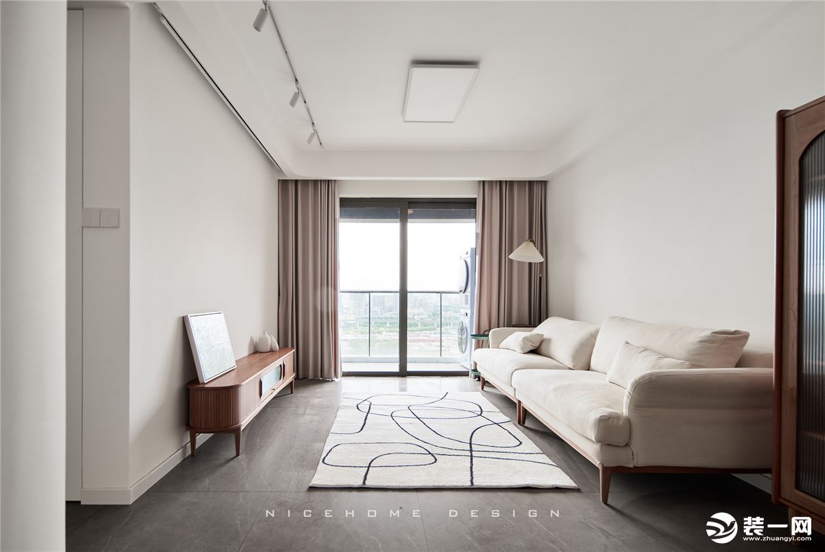 杭州 臻蓝府 93方现代日式风格 客厅设计