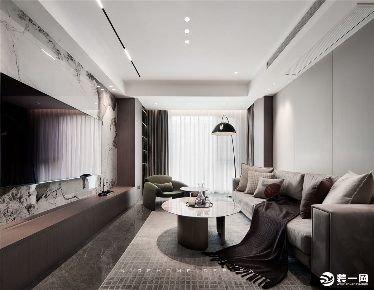杭州嘉悦府230方现代简约风格 客厅设计